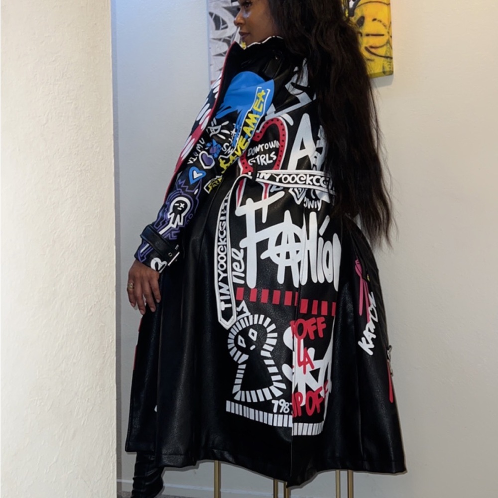 Artsy trench jacket
